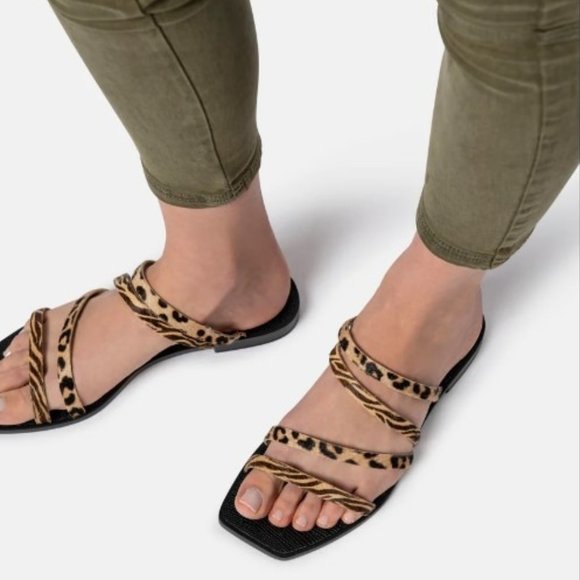 Shoes - "Izabel" Strappy square-toe slide NEW IN BOX!!